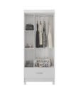 Ver imagem 3 de Guarda Roupa Prince 75cm 3 Portas 1 Gaveta - Branco Demóbile