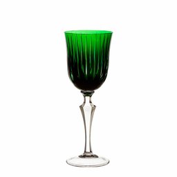 Jogo 6 Taças Cristal Vinho Tinto Verde Escuro 350ml Strauss - 1