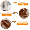 Ver imagem 5 de Mesa para Sala de Jantar Vênus 220cm Madeira com Vidro Moderna Mobília
