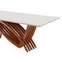 Ver imagem 7 de Mesa para Sala de Jantar Vênus 220cm Madeira com Vidro Moderna Mobília