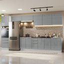 Ver imagem 1 de Armário de Cozinha Completa 400cm Branco/Cinza Lux da Thauane Madesa