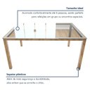 Ver imagem 5 de Conjunto Sala de Jantar 6 Lugares Retangular Tampo de Vidro 160x85cm Mesa Smart com Cadeiras Lodelô Branco/Serragem/Cromado