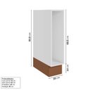 Ver imagem 3 de Balcão Porta Tempero Planejado 20cm sem Tampo Arizona CabeCasa MadeiraOriginals Laranja/Terracota/Branco
