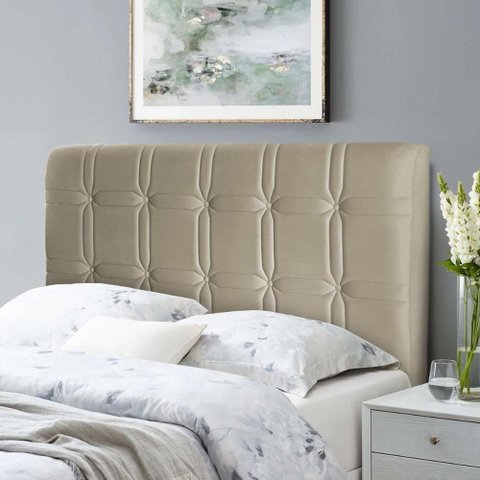 Cabeceira Cama Box Casal 140cm Suede Velut Bege - King House