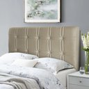 Ver imagem 1 de Cabeceira Cama Box Casal 140cm Suede Velut Bege - King House