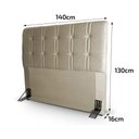 Ver imagem 2 de Cabeceira Cama Box Casal 140cm Suede Velut Bege - King House