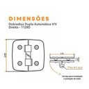 Ver imagem 6 de Dobradiça Dupla Automática P/ Box de Banheiro Direita 1129d - 2un