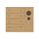 Ver imagem 7 de Cômoda Infantil 95cm 1 Porta com Vidro e 4 Gavetas Pirulito Multimóveis Mp4469 Madeirado