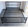 Cama Casal Robusta Aço Ferro Tamanho Padrão 138cmx188cm Cor Cinza Estilo Industrial Mobbili Ca-04 - 2