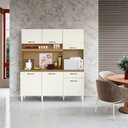 Ver mais imagens de Kit Cozinha Compacta 6 Portas Siena 160 Cm Atacama Off White Armoveis