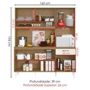 Ver imagem 3 de Kit Cozinha Compacta 6 Portas Siena 160 Cm Atacama Off White Armoveis