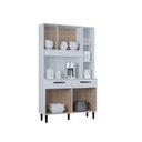 Ver imagem 7 de Armário Cozinha Compacta Malu 7 Portas 2 Gavetas MDP/MDF  branco Poquema Móveis