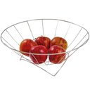 Ver imagem 1 de Fruteira de Mesa Redonda para Bancada Cromada Organização Decoração Cozinha