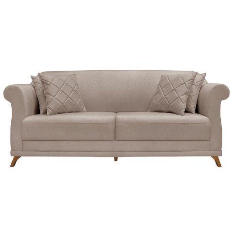 Sofá 2 Lugares para Sala de Estar 180cm Apollo Linho Areia - Vimont Moveis