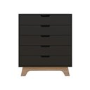 Ver imagem 4 de Cômoda 5 Gavetas 80cm Alice - Preto