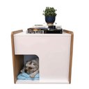 Ver imagem 3 de Mesa de Cabeceira Cama Pet Cães 45x55x60 Branco e Madeirado