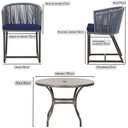 Ver imagem 2 de Mesa e 6 Cadeiras Jantar Noronha Marrom E10 Trama Original Prata