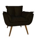 Ver imagem 2 de Kit 02 Poltronas Decorativa Sala E Recepção Opala Suede Marrom- LM DECOR