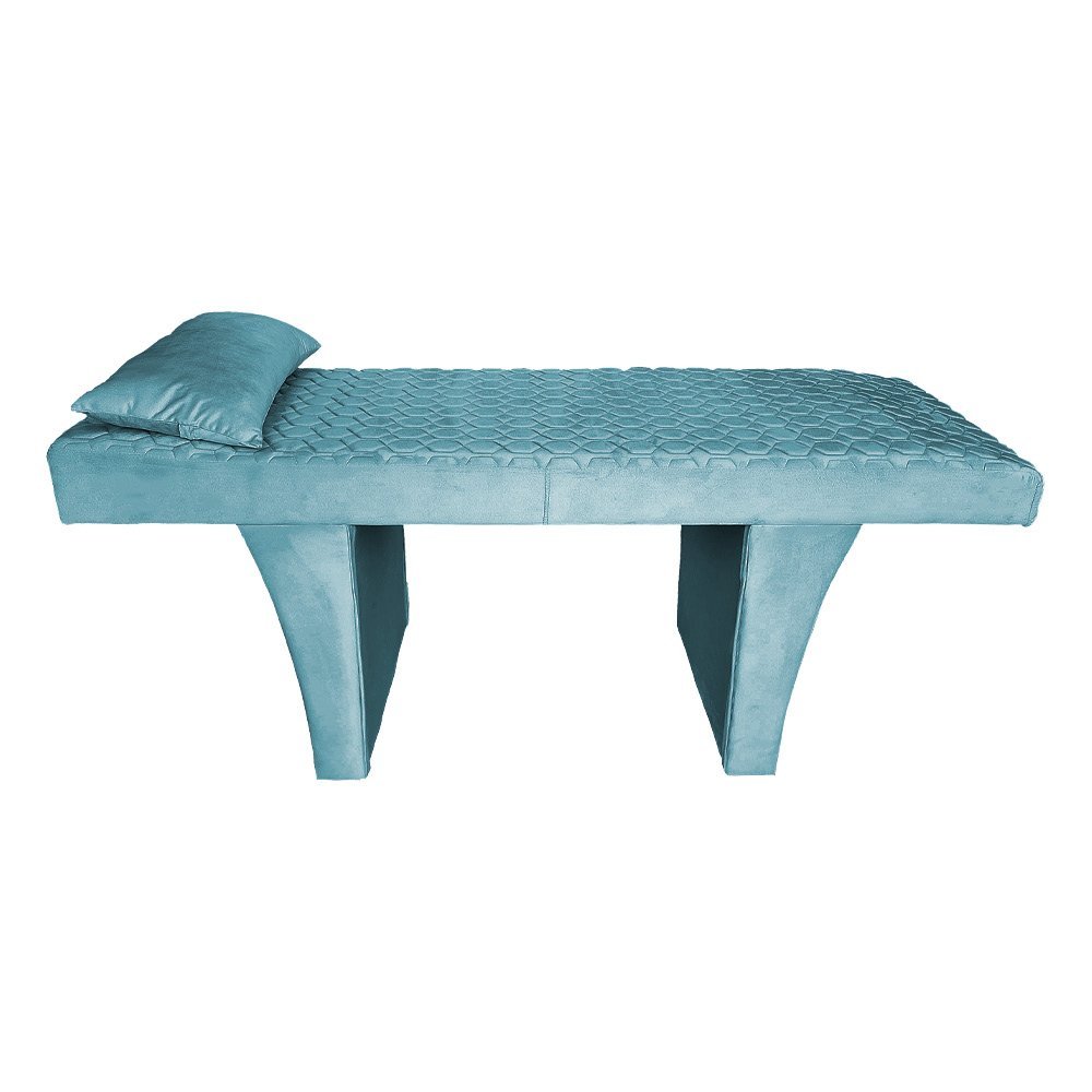 Maca Estética Capitonê matelassê reta SLK Decor Azul Turquesa - 2