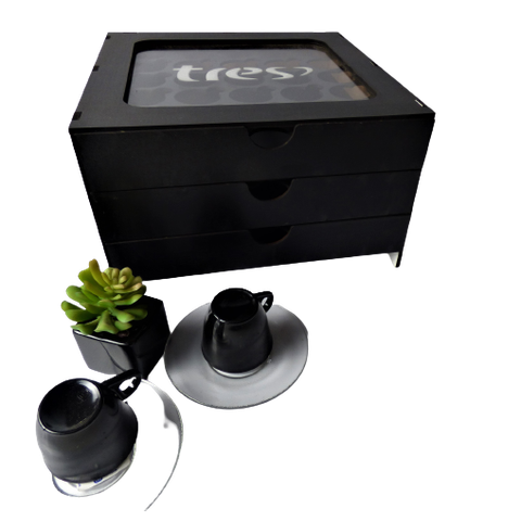 Suporte de Capsula Café Tres Acrilico 75 capsulas