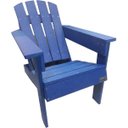 Ver imagem 1 de Cadeira Adirondack Madeira Plástica Maciça Marrom Lanci Lc-09 Azul