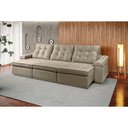 Ver imagem 3 de Sofá Retrátil Reclinável Houston 3m Csr Studio Veludo Kaki