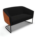 Ver imagem 7 de Namoradeira e 2 Poltronas Industrial Preto Stella Noz/linho Preto D03 - D'Rossi
