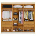 Ver imagem 3 de Guarda-roupa Casal Oslo 6 Portas 4 Gavetas 100% Mdf Peroba - Madermaques