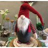 Gnomo Escandinavo Natalino - Unidade Em Pé Vermelho Tricô e Macacão - 3