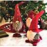 Gnomo Escandinavo Natalino - Unidade Em Pé Vermelho Tricô e Macacão - 2