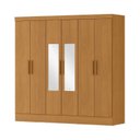 Ver imagem 2 de Guarda-Roupa Casal 100% MDF com Espelho 6 Portas 2 Gavetas Jatobá Yescasa Cinamomo