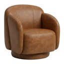Ver imagem 1 de Poltrona Decorativa Avany Base Giratória Corano Caramelo - Nexta Casa