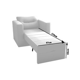 Sofa Cama Solteiro Marlene - Poltrona Cama Solteiro:marrom - 5