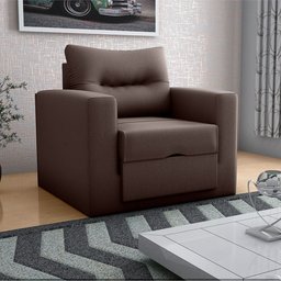 Sofa Cama Solteiro Marlene - Poltrona Cama Solteiro:marrom - 3