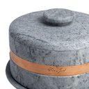 Ver imagem 2 de Boleira de Pedra Sabão Cobre Tampa Vidro Bolo Torta 22x14cm