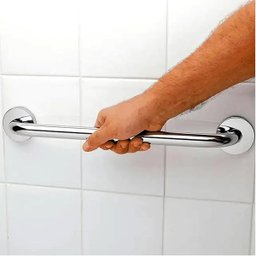 Barra de Apoio 40cm Aço Inox Kit 9 Unidades Idoso Deficiente Cadeirante Banheiro Box Acessibilidade  - 3