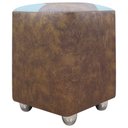Ver imagem 7 de Puff Decorativo Quadrado Penteadeira Urban - Peroba-bege Corino