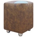 Ver imagem 5 de Puff Decorativo Quadrado Penteadeira Urban - Peroba-bege Corino