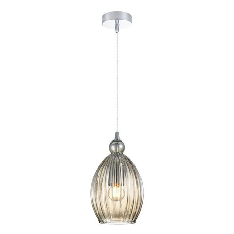 Pendente Bombato Vidro Conhaque 26cm 1e27 Pe-055/1.15 Mais Luz