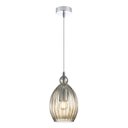 Ver imagem 1 de Pendente Bombato Vidro Conhaque 26cm 1e27 Pe-055/1.15 Mais Luz