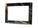 Ver imagem 1 de ESPELHO PARA BANHEIRO COM PRATELEIRA 60CM X 45CM MÁRMORE PRETO DOURADO