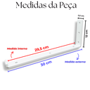 Ver imagem 6 de 2 Suportes de Prateleira 30cm Formato L Mão Francesa Aço Resistente Estilo Moderno Branco