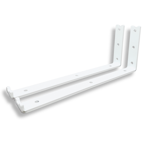 2 Suportes de Prateleira 30cm Formato L Mão Francesa Aço Resistente Estilo Moderno Branco