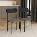 Ver imagem 1 de Kit 2 Cadeiras Estofadas Ergonômicas Modelo 288 Preto