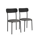 Ver imagem 2 de Kit 2 Cadeiras Estofadas Ergonômicas Modelo 288 Preto