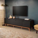 Ver imagem 1 de Rack Kappesberg 3 Portas 3d Preto Fosco 180cm