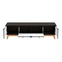 Ver imagem 4 de Rack Kappesberg 3 Portas 3d Preto Fosco 180cm