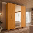 Ver imagem 1 de Guarda Roupa 100% Mdf 2 Espelhos 6 Portas 210cm Matisse 184 Espazzo Madetec