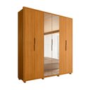 Ver imagem 3 de Guarda Roupa 100% Mdf 2 Espelhos 6 Portas 210cm Matisse 184 Espazzo Madetec