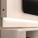 Ver mais imagens de Painel Decorativo com Bancada 4 Gavetas para Tv até 75 Pol 240cm Iluminação Fita Led Off White Devli